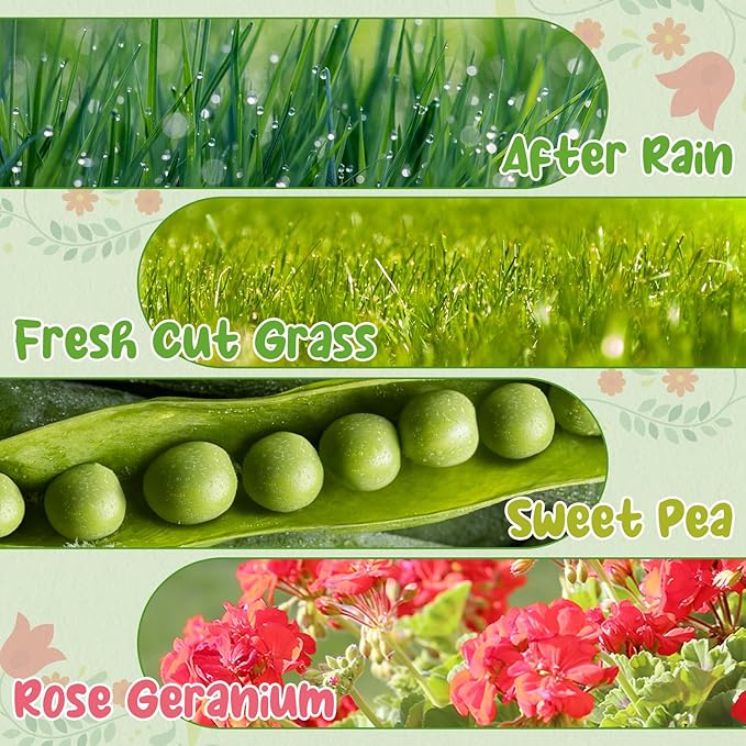 SALKING Spring Scented Wax Melts, Soy Wax Melts Gift Set, Wax Cubes/Tarts for Warmer - Cherry Blossom, Gardenia, Rose Geranium, After Rain, Fresh Cut Grass, Sweet Pea, Bamboo, Earth, 8x2.6 oz