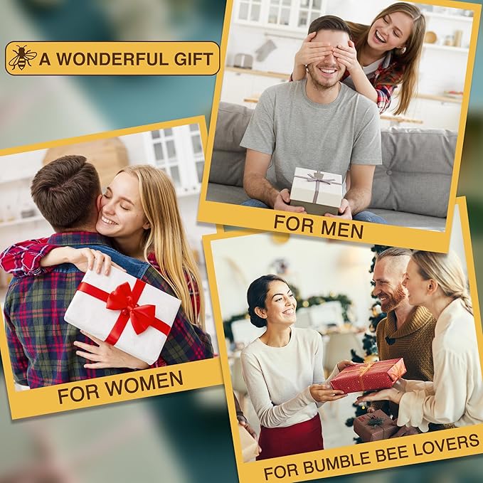 Bee Gifts for Women,8pcs Kitchen Utensils Set with Apron Oven Mitt Pot Holder - Unique Bee Bamboo Wooden Cooking Spoons Set,House Warming,Easter,Birthday,Mother's Day Gift