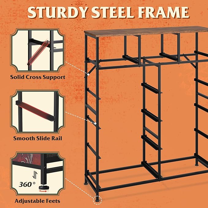 WLIVE Storage Organizer Unit with 11 Fabric Bins, Storage Drawers Organizer with Steel Frame, Tall Storage Tower Organizaton for Living Room, Hallway, Office, Pattern