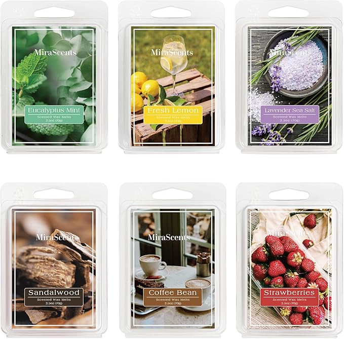 Summer Scented Wax Melts,Natural Soy Wax Cubes for Wax Warmer,Mix Scented Long Lasting Scented Wax Melts,Candle Melts Decor Gift, 2.5 oz (6 Pack)