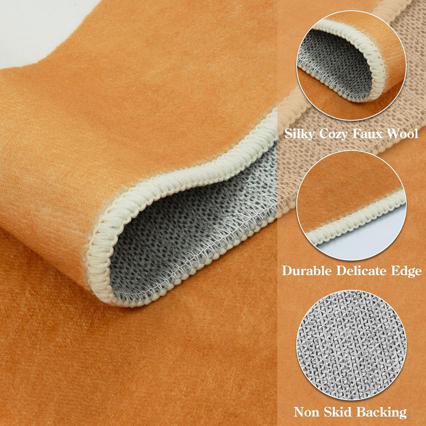 STARUIA Boho Sun Round Washable 6Ft Area Rug for Living Room, Soft Non-Slip Boho Rainbow Kids Nursery Orange Throw Rug Carpet for Bedroom, Circle Colorful Kitchen Rug for Classroom Office Dining Room