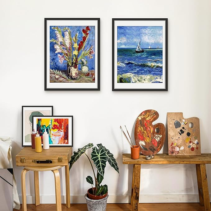 Picrit 18x24 Picture Frame Set of 12, Display Photos 16 x 20 with Mat or 18 x 24 without Mat, Wall Gallery Poster Frames Display for Home Decor, Black