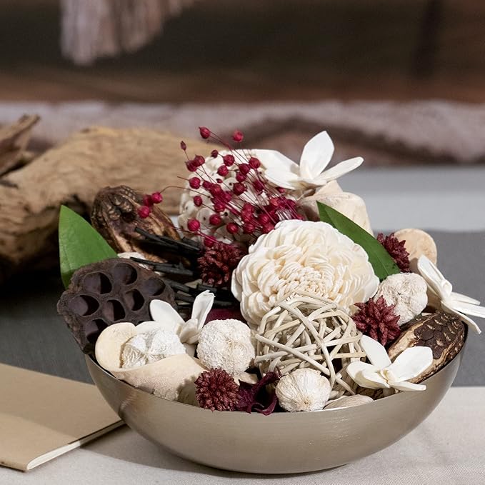 ANDALUCA Maison Box Fragrance Potpourri Decorative Vase & Bowl Filler Home Décor (Pomegranate Ginger)