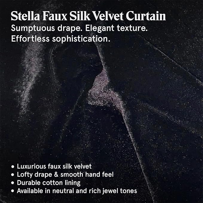 HiEnd Accents Stella Faux Silk Velvet 3 Piece Duvet Cover Set with 2 Pillow Shams, King, Black, Romantic Western Modern Traditional Style Luxury Bedding, 1 Comforter Cover and 2 Pillow Cases