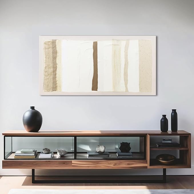 Abstract Wall Art Decor Modern Canvas Art Wall Decor Brown And White Wall Art Decor Minimalist Wall Art Prints Neutral Canvas Wall Art for Living Room 20"X40" for Room Bedroom Office Decor