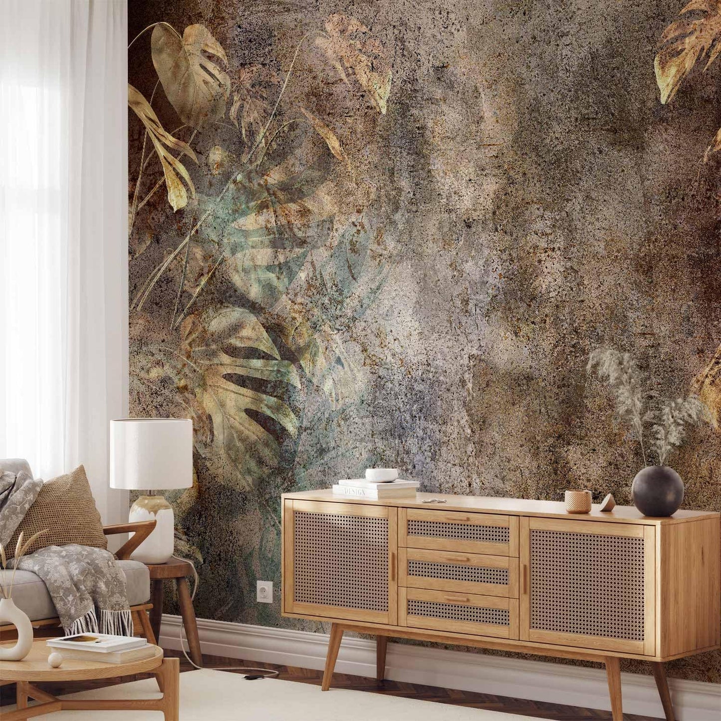 artgeist Wall Mural Monstera 173x124 in - Peel and Stick Self-Adhesive Wallpaper Removable Large Sticker Foil Wall Decor Print Picture Design Nature Botanical Abstract Plants b-C-0859-a-a