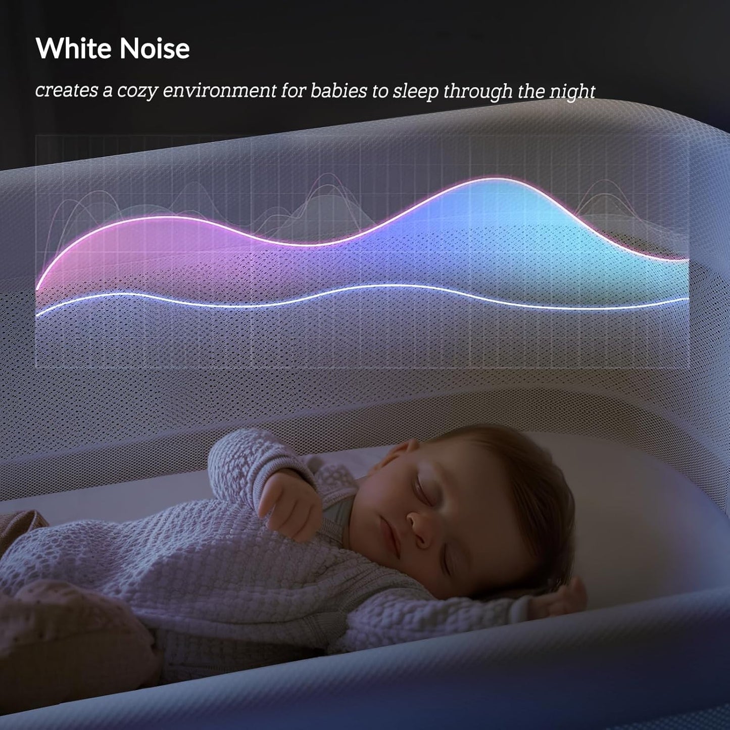 Electric Bassinet for Baby 3 Rocking Speeds, Auto Bedside Sleeper with 8 Soothing Music, Rocking Bassinet for Infant, Grey