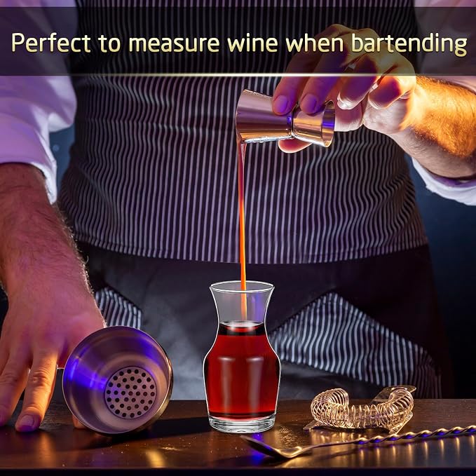 Remagr 18 Pack Single Serving Wine Carafe Glass Small Mini Carafe Individual Wine Refill Decanter for Dinner Parties Tastings Bars Restaurants (6.5 oz)