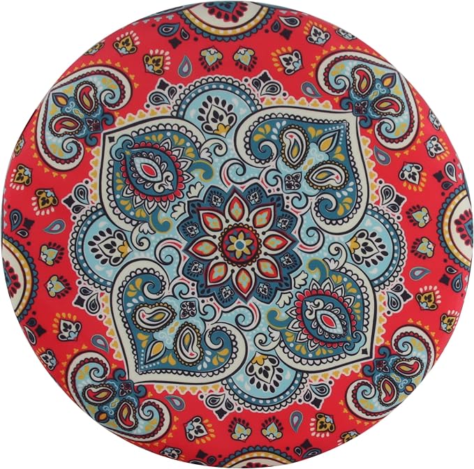Sigmat Memory Foam Seat Cushion Anti-Slip Soft Round Stool Cushion Chair Pad 15 Inch Floral