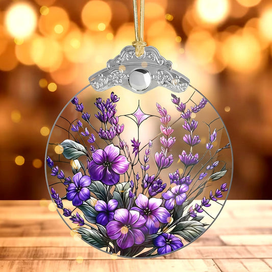 Purple Christmas Ornaments, Large Christmas Ornaments, 4 Inch – Christmas Ornaments 2025, Hanging Ornament for Tree, Unique Christmas Gifts, White Elephant Gifts for Adult