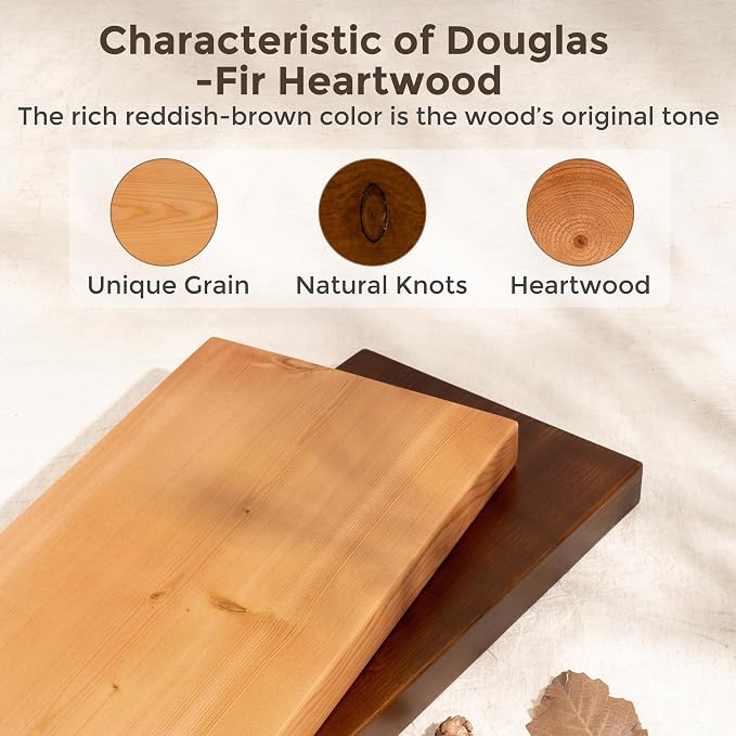 Axeman 55 Inch Floating Shelves for Wall, 9.3" Deep High End Solid Real Wood Wall Shelves with Heavy Duty Invisible Bracket for Living Room, Bedroom, Kitchen, Bathroom, Set of 1, Natural