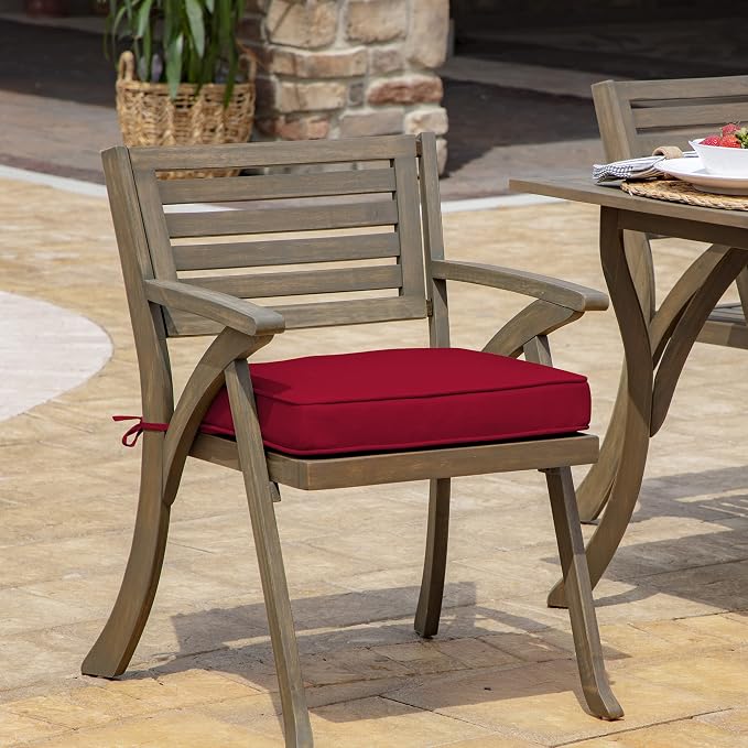 Arden Selections ProFoam Performance Outdoor Seat Cushion 19 x 20, Caliente Red