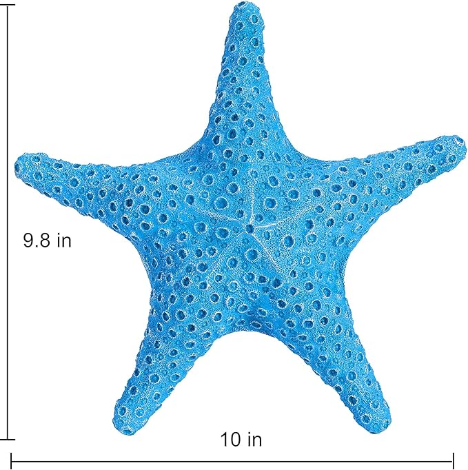 VVGIFTS Blue Ocean Beach Decoration Starfish Resin Wall Hanging Decoration (SkyBlue)
