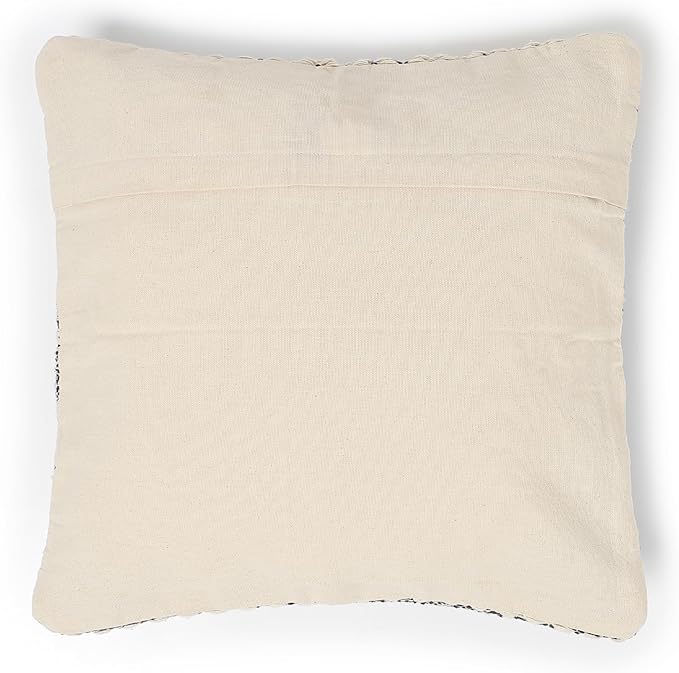 REDEARTH · Tufted Throw Pillow Cushion Covers - Boho Textured Woven Decorative Cases Set for Couch - Sofa - Bed - Farmhouse - Chair - Patio - Outdoor - car - 100% Cotton (18x18 ; Dark Gray) Pack of 2