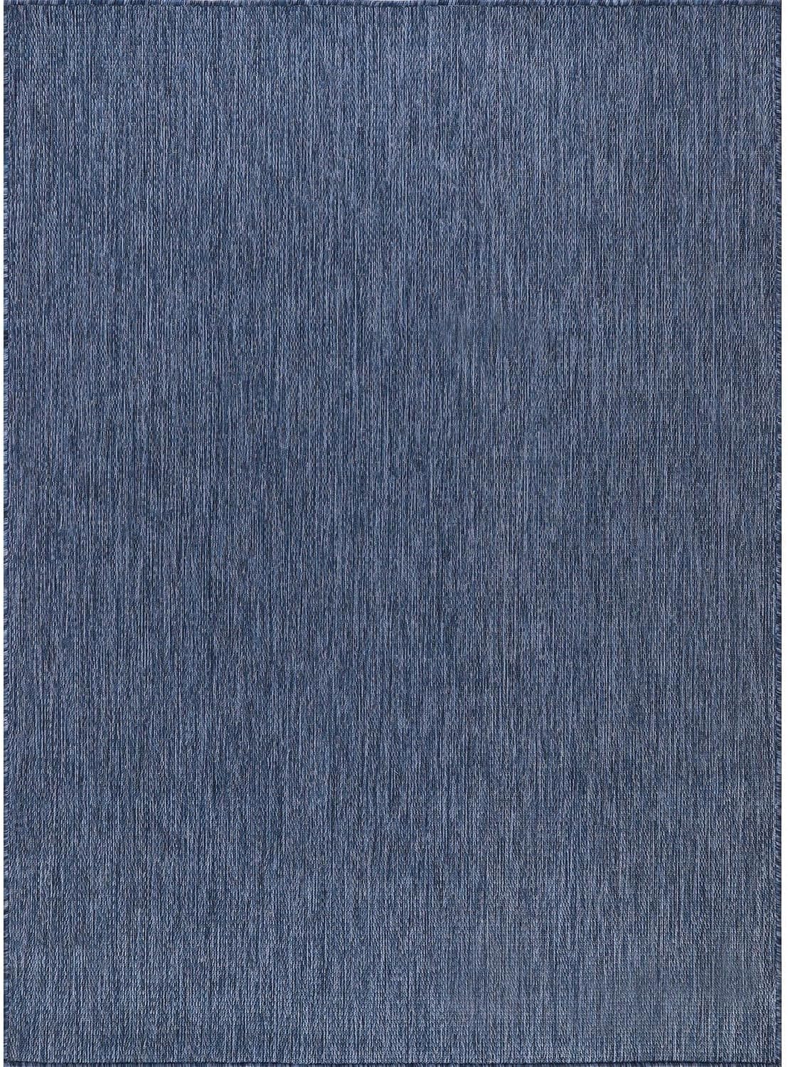 CAMILSON Outdoor Rug 5x7 Modern Area Rugs for Indoor and Outdoor Patios and Porches - Waterproof, Washable, Non-Shedding, Easy-to-Clean Outside Carpet (5 x 7, Solid - Navy Blue)