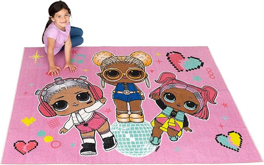 Franco Kids Room Non Slip Area Rug, 69 in x 52 in, LOL Surprise