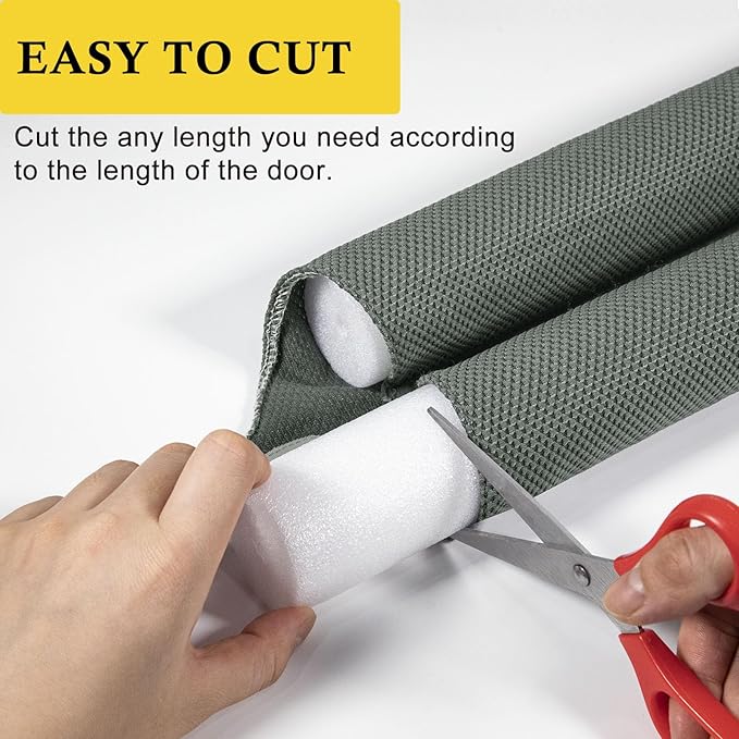 fowong Door Draft Stopper Double Side Adjustable Seal Bottom of Doors 32" + 36" Soundproofing Under Door Noise Stopper for Bottom of Doors