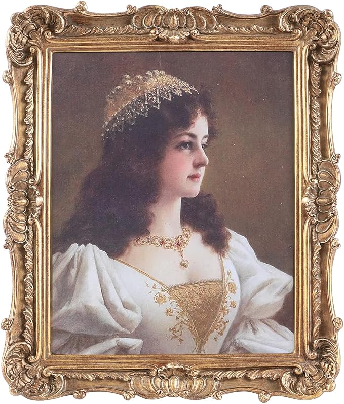 Antique Picture Frames 8x10 Vintage Victorian Ornate Picture Frames with Front Glass Wall Mount and Tabletop Baroque Home Decor Retro Gallery Wall Decor,1 Pack,Bronze