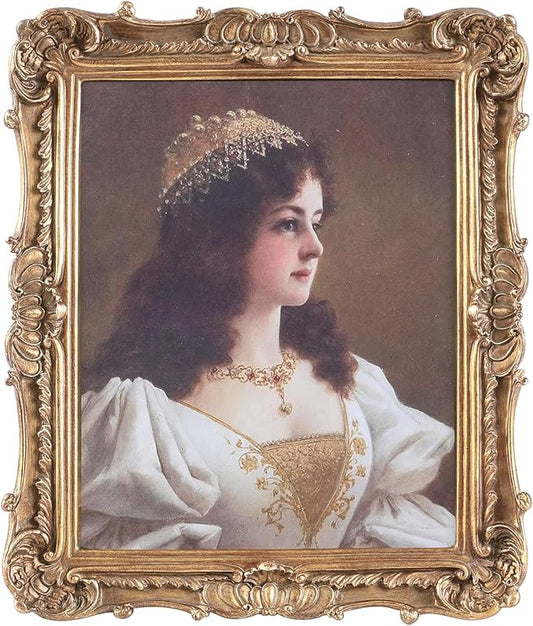 Antique Picture Frames 8x10 Vintage Victorian Ornate Picture Frames with Front Glass Wall Mount and Tabletop Baroque Home Decor Retro Gallery Wall Decor,1 Pack,Bronze