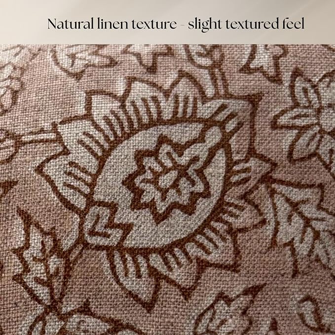Linen Throw Pillow Covers 20x20 inch Blush Pink Decorative Pillow Covers for Living Room, Bedroom