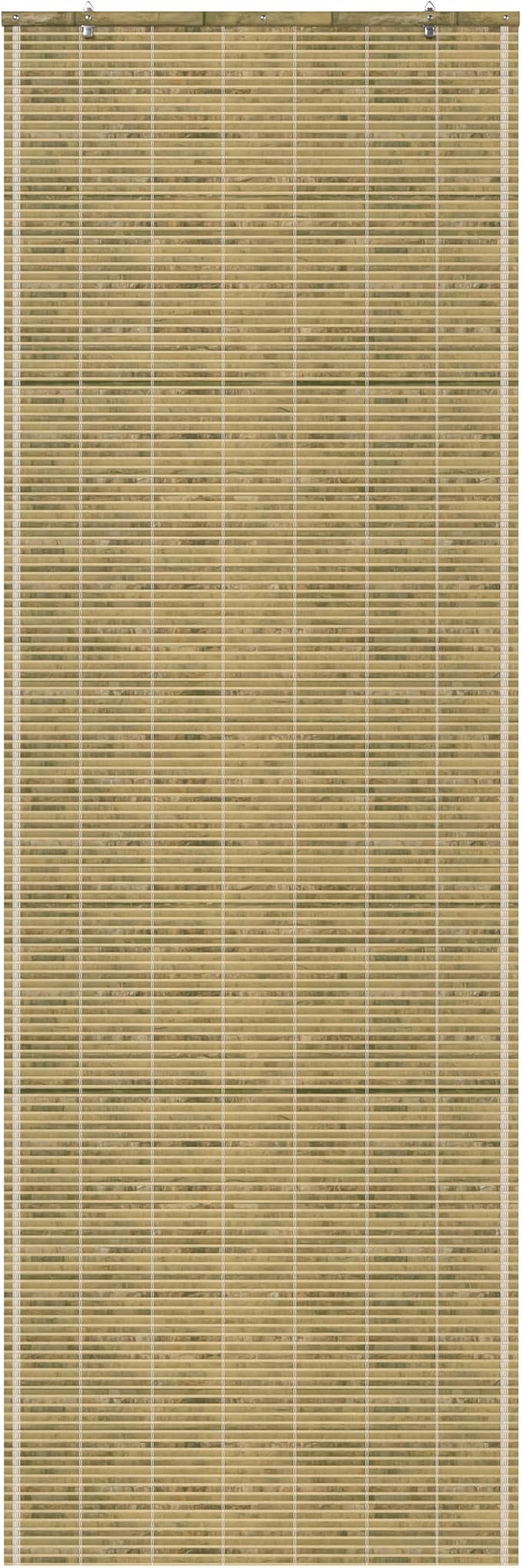 Red Lantern Burnt Bamboo Cordless Window Shade - Natural, 24" Wide