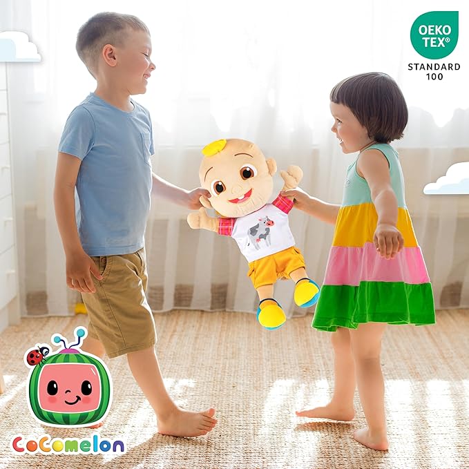 Jay Franco CoComelon JJ Stuffed Pillow Buddy - Super Soft Polyester Microfiber, 17 inch (Official CoComelon Product)