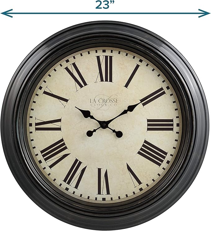 La Crosse Clock 404-2658 23-Inch Maxwell Quartz Wall Clock