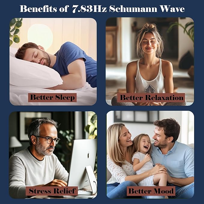7.83Hz Schumann Resonance Generator, Adjustable Sine Wave Frequency Generator for Healing (0.01Hz-299999Hz) with Acrylic Case, USB Powered Signal Generator for Relaxation, Stress Relief & Better Sleep