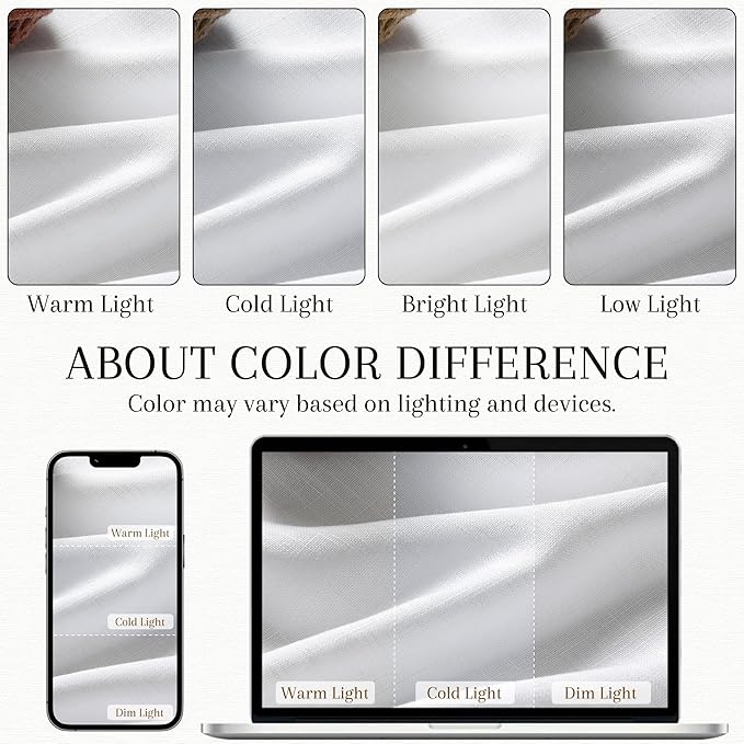 Nanspring Extra Long Linen Curtains 108 Inch Length for Living Room 2 Panels Set Floor to Ceiling Back Tab Neutral Privacy Drapes Semi Sheer Light Filtering for Bedroom Boho White W50 x L108