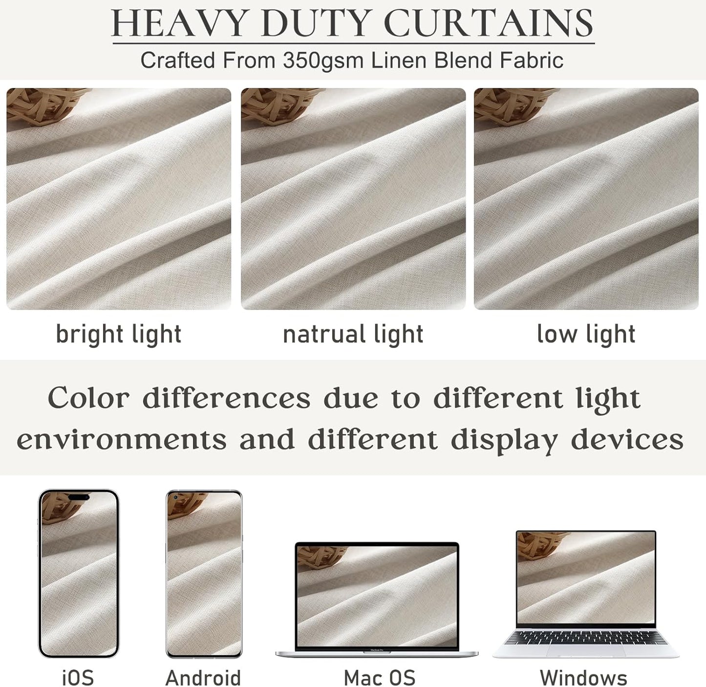 Extra Wide Curtains 70 Inches Wide for Living Room 84 Inch Length 2 Panels, Heavy Duty Pinch Pleated Linen Blackout Sliding Door Window Curtains Thermal Privacy Drapes(70" W x 84" L x 2)