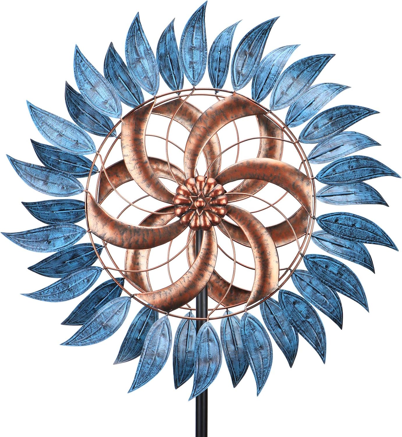 Wind Spinner Large Wind Mill Metal Outdoor Indoor Large Two-Way Wind Sculptures for Garden Patio Yard Decor