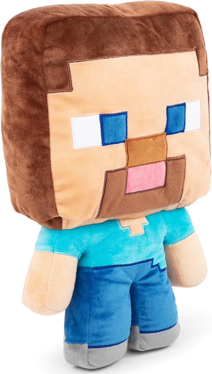 Jay Franco Plusg Pillow Buddy Super Soft Polyester Microfiber | Mojang Minecraft Steve 16 inch