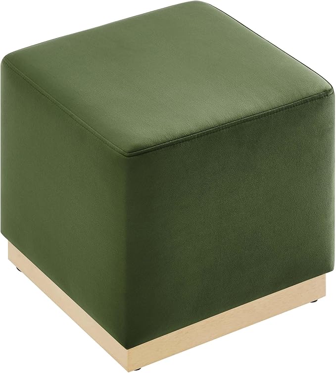 Modway 17" Square Performance Velvet Upholstered Upholstered Ottoman