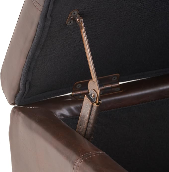 Christopher Knight Home Glouster PU Storage Ottoman, Brown