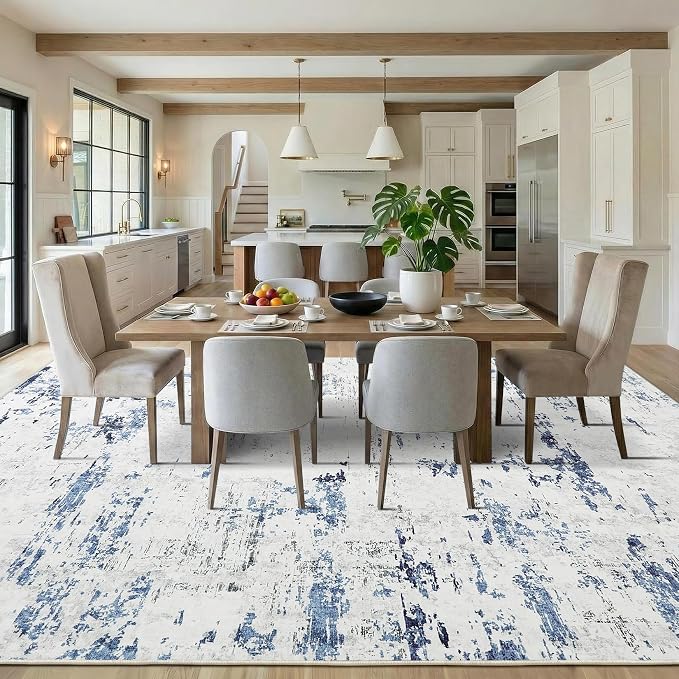 GarveeHome 5x7 Abstract Area Rug, Washable Soft Low Pile Non Slip Accent Rug for Living Room, Bedroom, Dining Room, Modern Neutral Indoor Carpet