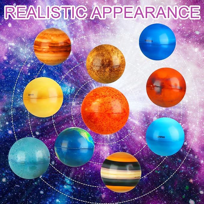 Hollowfly 3D Solar System Mobile Hanging Planets Solar System Decor Educational Planets Model Large Space Nursery Decor for Boys Girl Space Themed Gift