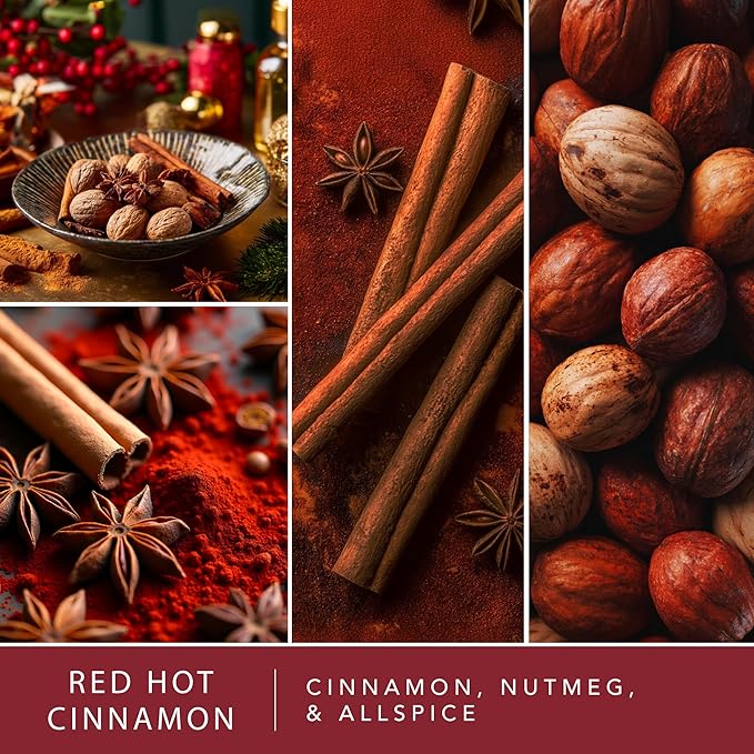 Scentsationals Wax Melts, Wax Cubes Strong Scent - Cozy Treats Collection Red Hot Cinnamon - Long Lasting Scented Wax Melts for Warmer, 10oz (24-Cubes)