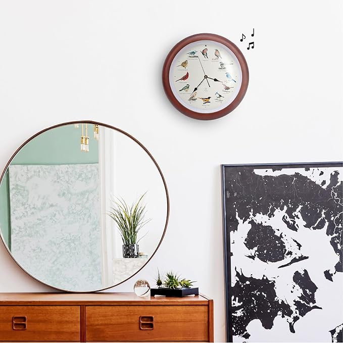 Mark Feldstein, The Original Singing Bird Clock, 25th Anniversary Edition, 13 Inch, Premium Cherry
