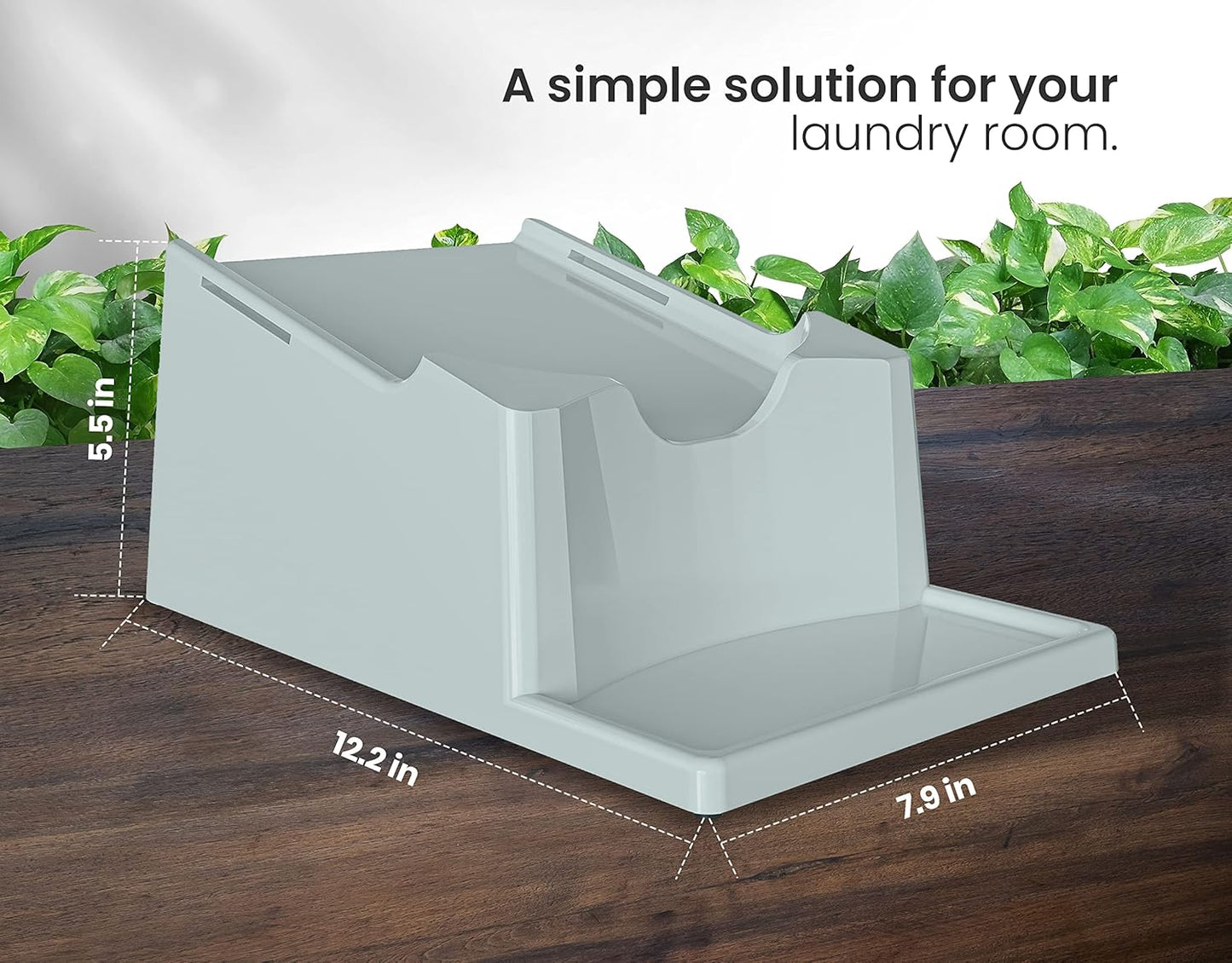 TidyFriend Laundry Detergent Holder Stand Organizer with Drip Tray, Laundry Soap Holder with Non-Slip Rubber Feet for Washing Space Organization, Angled Downward Slope for Easy Pouring (Blue)