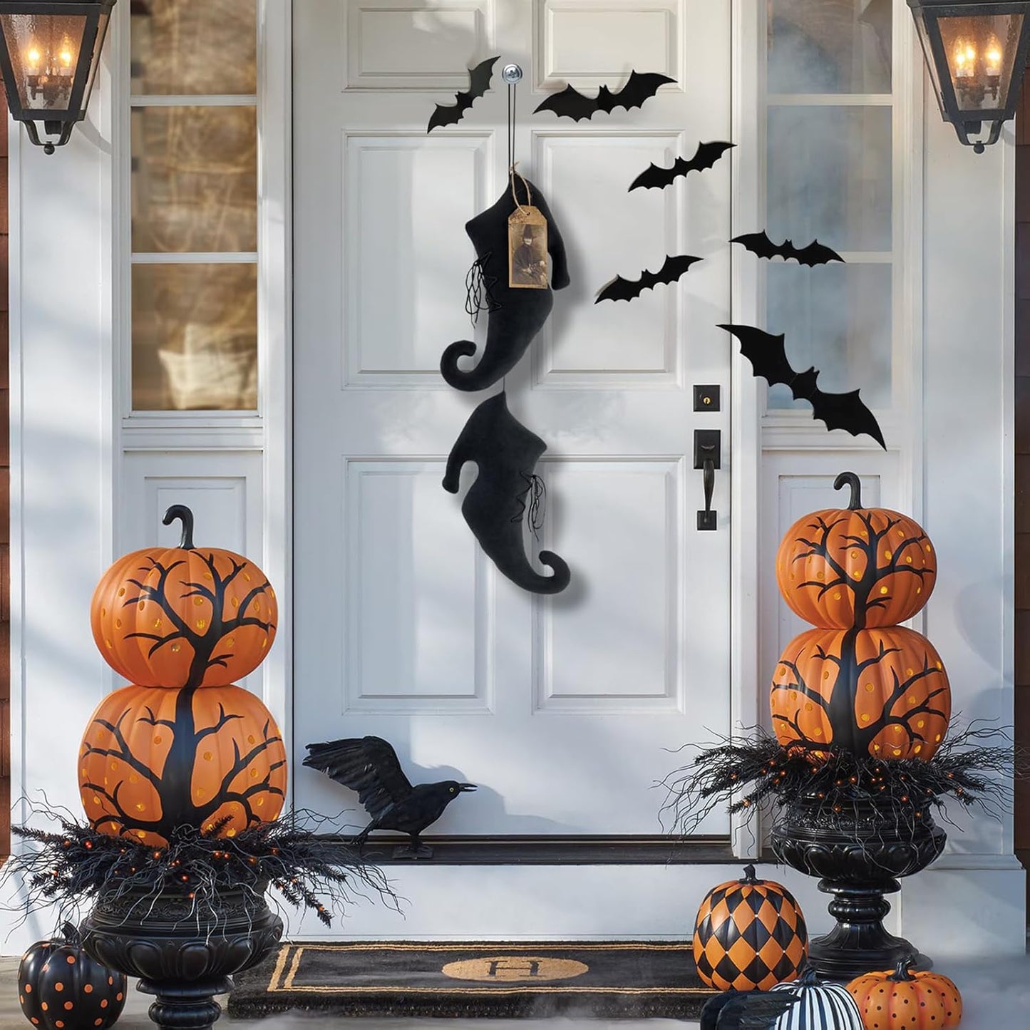 Vintage Halloween Decorations Hanging Ornaments for Wreath & Indoor Window Decorations