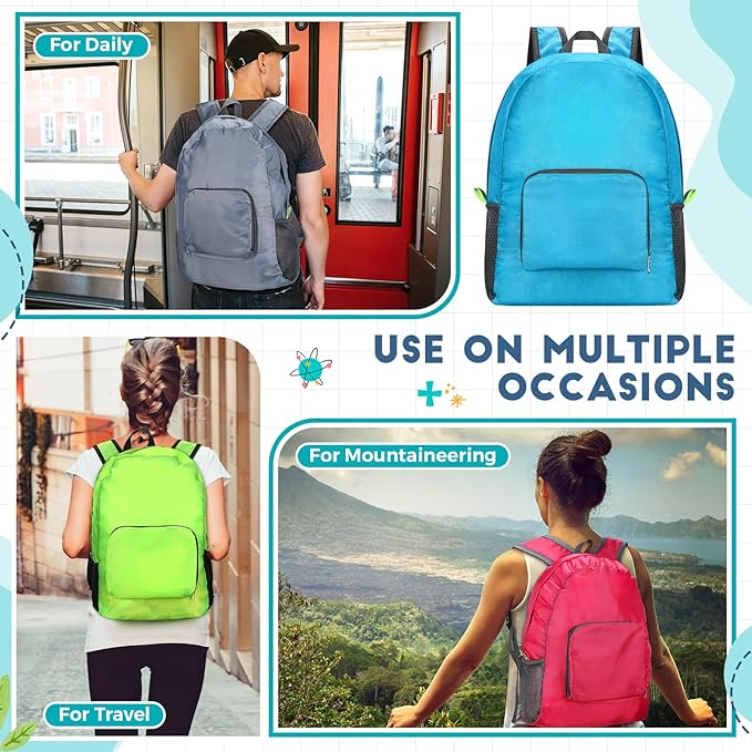 Jexine 10 Pcs Backpacks in Bulk 16.5 Inches Back Pack Basic Backpack for Adult Lightweight Outdoor Travel Book Bags(Multicolor)