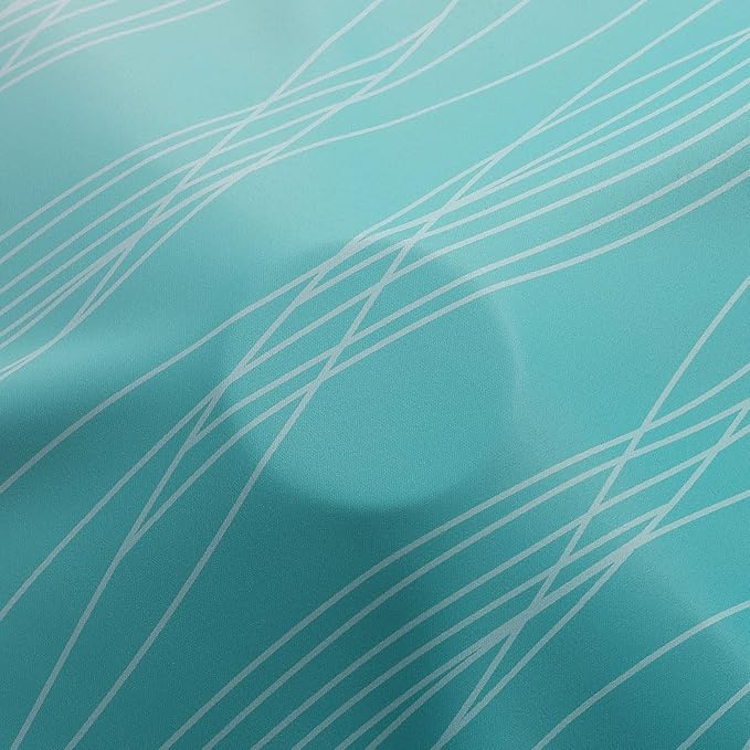 Estelar Textiler Teal and Greyish White Ombre Blackout Curtains 72 Inches Length for Bedroom, Thermal Insulated Light Blocking Grommet Gradient Blackout Drapes for Living Room, 42Wx72L, 2 Panels