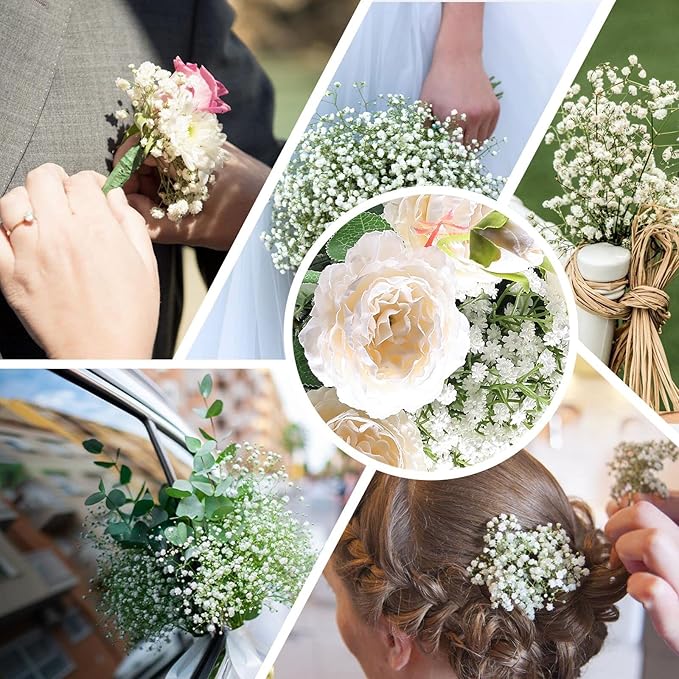 LYLYFAN Babys Breath Artificial Flowers,30 Pcs Gypsophila Faux Flowers for Wedding Party Home Garden Decoration