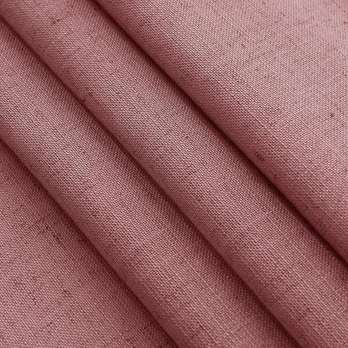 Canyon Rose Linen Curtains for Living Room 94 Inches Long Light Filtering Semi Sheer Curtain Back Tab Modern Farmhouse Decor Elegant Luxury Boho Girl Drapes for Bedroom Dinner Room 52x94, 2 Panels