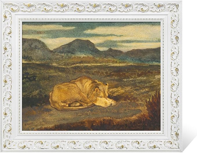 Farmhouse Wood Frame for 24x30 Canvas Art Prints, 3” Wide DIY Plein Air Painting Frame for Drawing Wedding Birthday Portraits, White Ornate Picture Frame for Gallery Walls, No Backboard & Cover