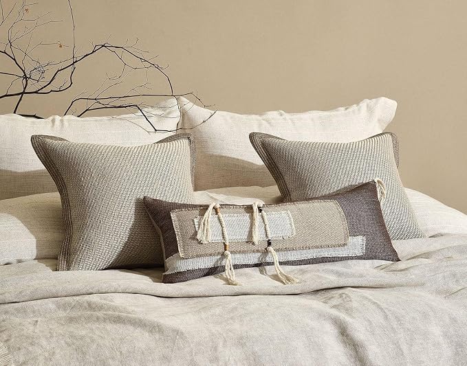 Boho Body Pillow Cover 12x28 Inches, Decorative Lumbar Throw Pillow Cushion Cover for Bed Couch Sofa, Farmhouse Pillowcase for Bedroom Living Room Home Décor