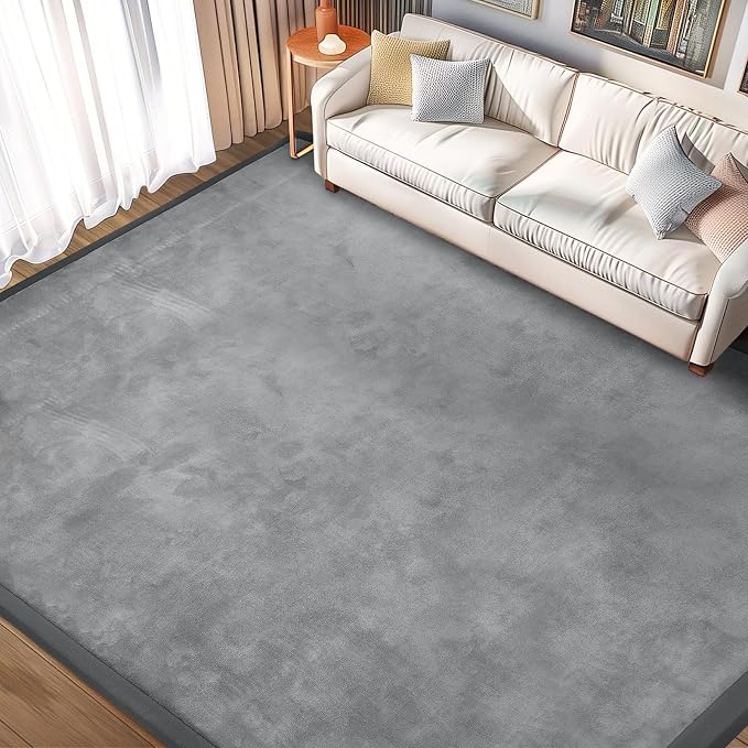 Baby Play Mat for Floor Nursery Rug Muscle Mat Area Rug Playroom Rug 79"x158" Playpen Mat Elastic Foam 1.3" Thick Crawling Mat for Babies,Toddlers, Infants, Kids,Grey