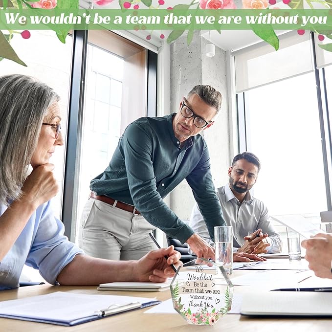 Yinder Thank You Gifts for Women Appreciation Gifts for Coworker Employee Nurse Teacher Leader Boss Inspirational Quotes Acrylic Desk Decor for Home Office Farewell Retirement