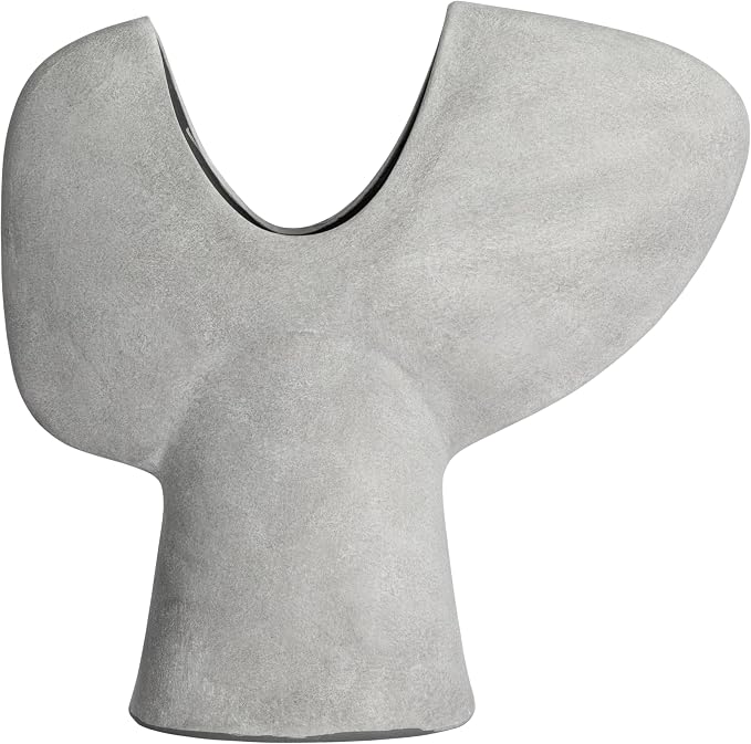 Bloomingville Modern Terracotta Abstract Vase, Grey