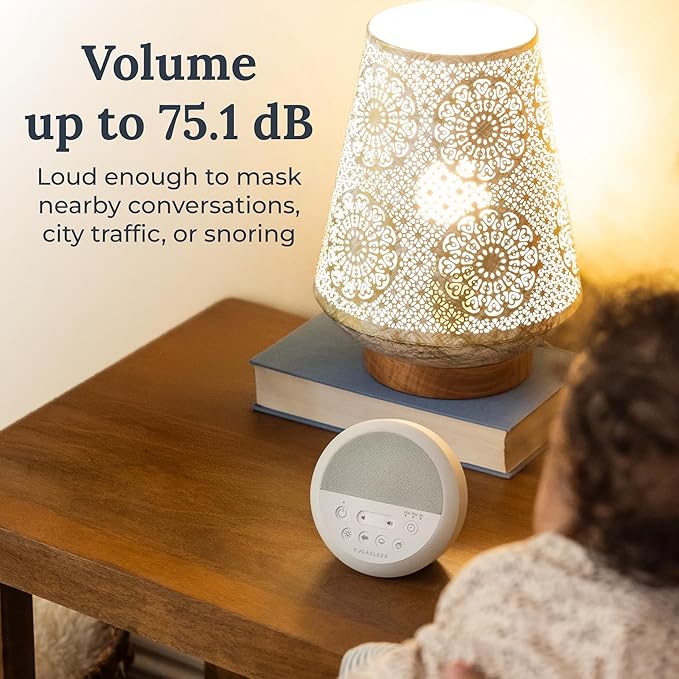 Yogasleep Nod White Noise Sound Machine, With Soft Night Light & Sleep Timer, 20 Sound Options Including Lullabies, Nature & Pink Noise, Sleep Aid For Baby & Adults, Noise Canceling For Office Privacy